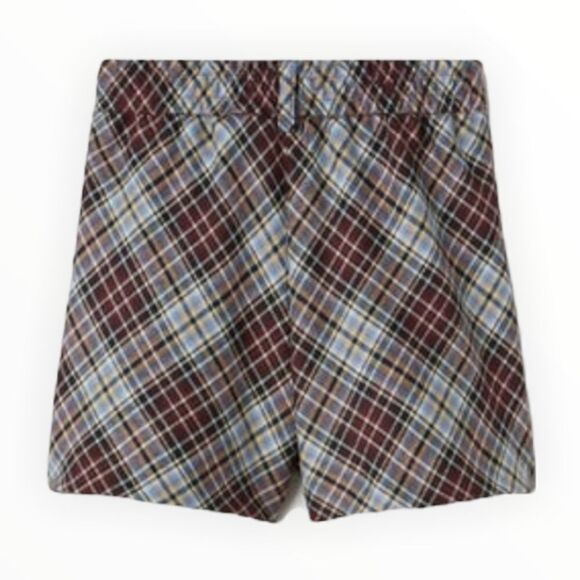 ZARA Kids | Burgundy | PLAID SKORT - Picture 2 of 4